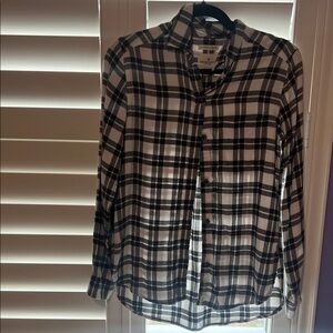 American Eagle Outfitters Black and White Checkered Shirt